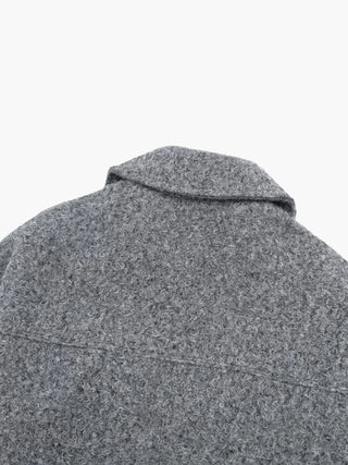 Cropped Wool Utility Zip Jacket