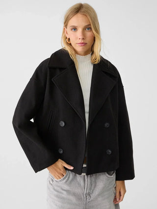 Oversized Double-Breasted Wool Coat