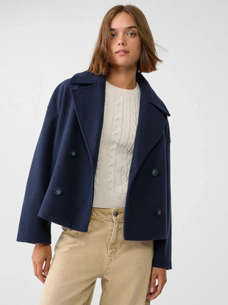 Oversized Double-Breasted Wool Coat