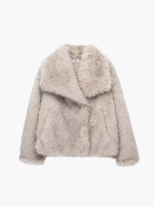 Soft Shaggy Faux Fur Open-Front Jacket