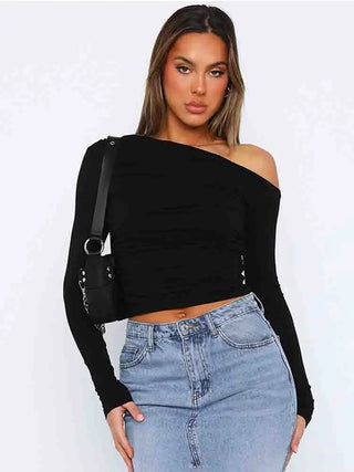 Pretty Sight Off-Shoulder Long Sleeve Top