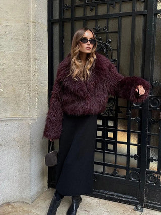 Chic Oversized Faux Fur Jacket