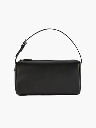 Classic Faux Leather Boxy Shoulder Bag