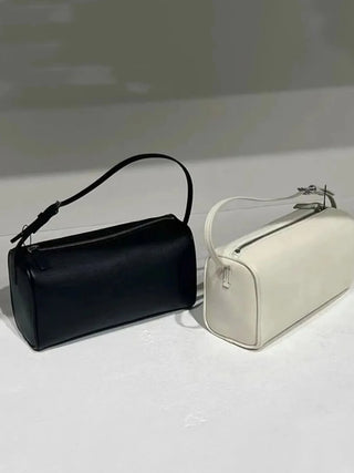 Classic Faux Leather Boxy Shoulder Bag