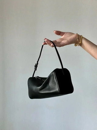 Classic Faux Leather Boxy Shoulder Bag