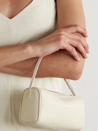 Classic Faux Leather Boxy Shoulder Bag