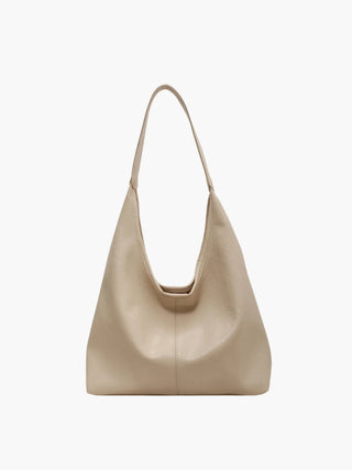 Faux Leather Slouchy Hobo Shoulder Bag