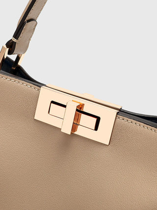 Faux Leather Satchel with Dual Carrying Options