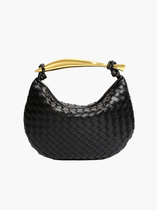 Gold-Handle Sardine Woven Bag