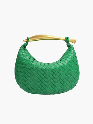 Gold-Handle Sardine Woven Bag