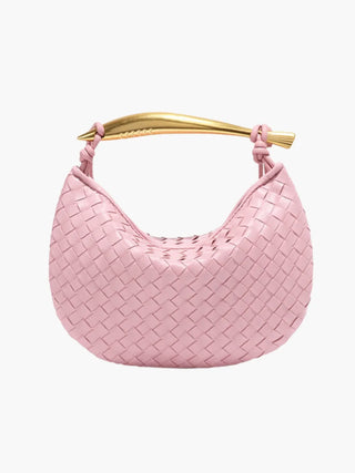 Gold-Handle Sardine Woven Bag