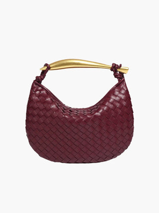 Gold-Handle Sardine Woven Bag