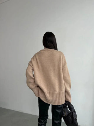 Knitted Loose Turtleneck Sweater