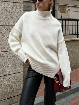 Knitted Loose Turtleneck Sweater