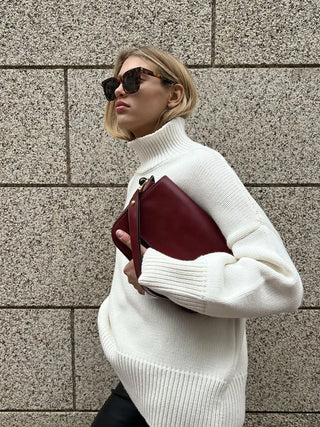 Knitted Loose Turtleneck Sweater