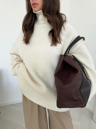 Knitted Loose Turtleneck Sweater