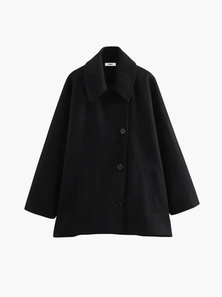 Oversized Turn-Down Collar Wool Jacket