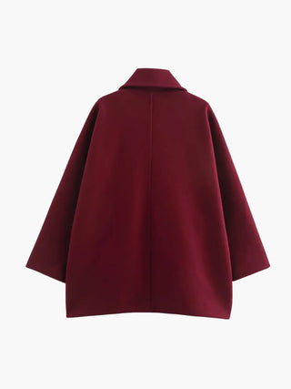 Oversized Turn-Down Collar Wool Jacket