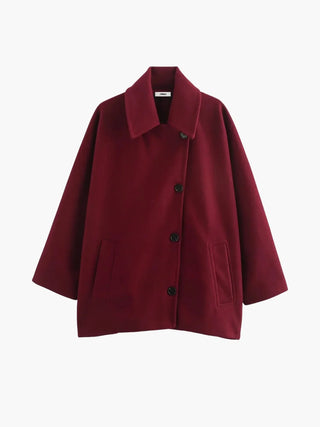 Oversized Turn-Down Collar Wool Jacket