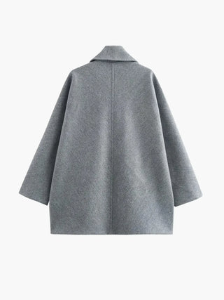 Oversized Turn-Down Collar Wool Jacket