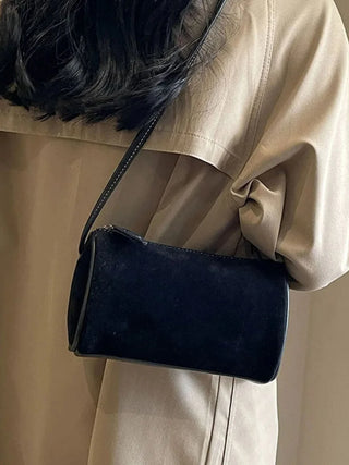 Soft Faux Suede Cylinder Bag