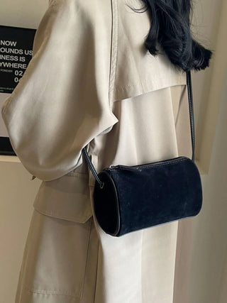 Soft Faux Suede Cylinder Bag