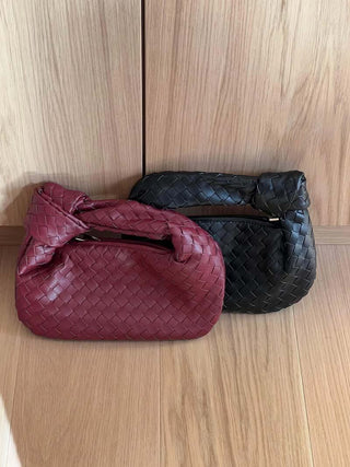 Braided Knot Faux Leather Mini Bag