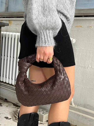 Braided Knot Faux Leather Mini Bag