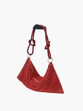 Glam Crystal Mesh Shoulder Bag