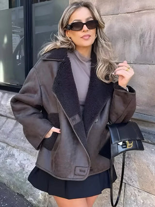 Metro Chic Faux Shearling Coat