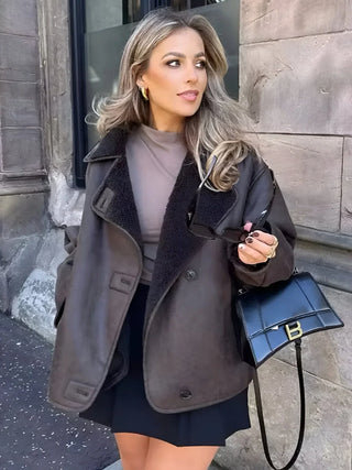 Metro Chic Faux Shearling Coat