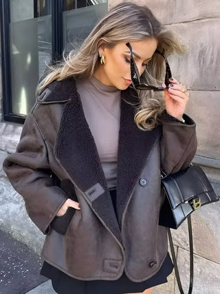 Metro Chic Faux Shearling Coat