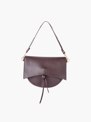 Minimalist Faux Leather Half-Moon Bag