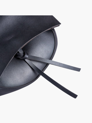 Minimalist Faux Leather Half-Moon Bag