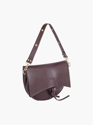 Minimalist Faux Leather Half-Moon Bag