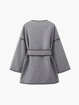 Relaxed Fit Belted Wool Coat