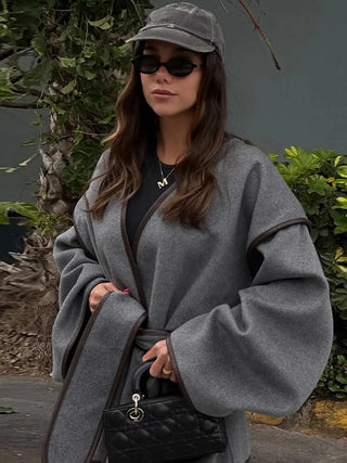 Relaxed Fit Belted Wool Coat