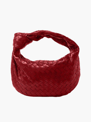 Braided Knot Faux Leather Medium Bag