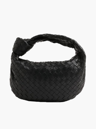 Braided Knot Faux Leather Medium Bag